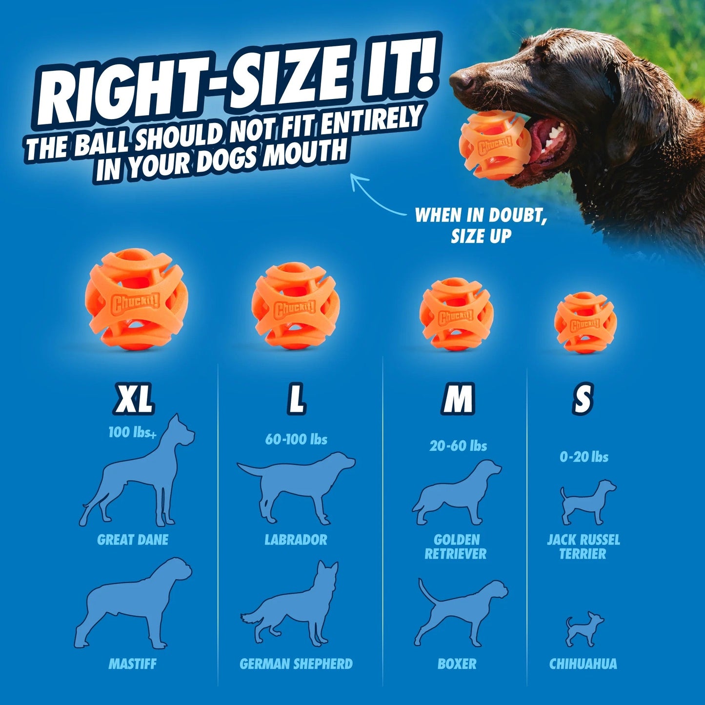 ChuckIt Dog Breathe Fetch Ball Medium