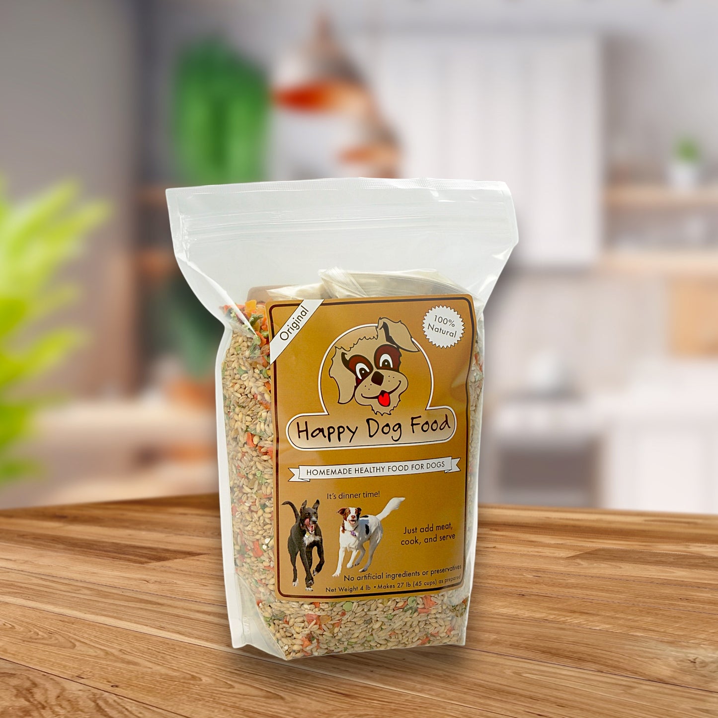 Happy Dog Food fresh dog food base mix original recipe 4 lb bag for homemade fresh dog food