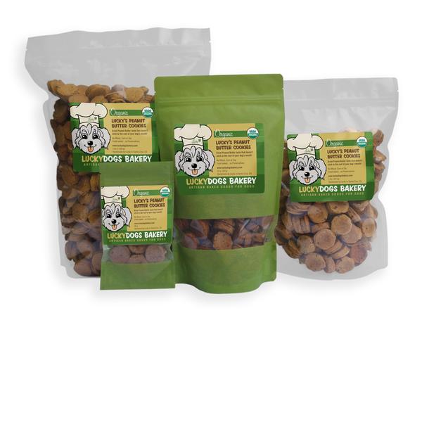 Lucky&#39;s Organic Peanut Butter Cookies - Happy Dog Food